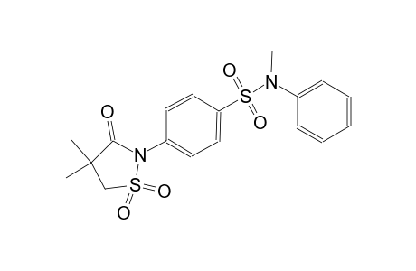 benzenesulfonamide, 4-(4,4-dimethyl-1,1-dioxido-3-oxo-2-isothiazolidinyl)-N-methyl-N-phenyl-