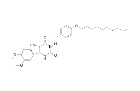 3-({(E)-[4-(decyloxy)phenyl]methylidene}amino)-7,8-dimethoxy-1H-pyrimido[5,4-b]indole-2,4(3H,5H)-dione