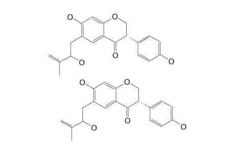 BAKUFLAVANONE;4',7-DIHYDROXY-6-(2-HYDROXY-3-METHYL-3-BUTENYL)-FLAVANONE