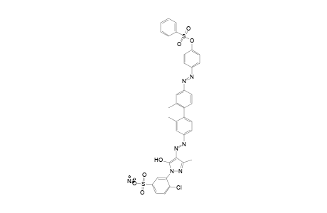 Benzenesulfonic acid, 4-chloro-3-[4-[[2,2'-dimethyl-4'-[[4-[(phenylsulfonyl)oxy]phenyl]azo][1,1'-biphenyl]-4-yl]azo]-4,5-dihydro-3-methyl-5-oxo-1H-pyrazol-1-yl]-, monosodium salt