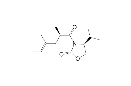 (4S)-3-[(E,2R)-2,4-dimethyl-1-oxohex-4-enyl]-4-propan-2-yl-2-oxazolidinone