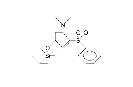 (1R,4R)-trans-4-(tert.-Butyldimethylsiloxy)-1-(dimethylamino)-2-(phenylsulfonyl)-2-cyclopentene