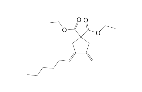 E-3-HEXYLIDENE-4-METHYLENE-CYCLOPENTANE-1,1-DICARBOXYLIC-ACID-DIETHYLESTER