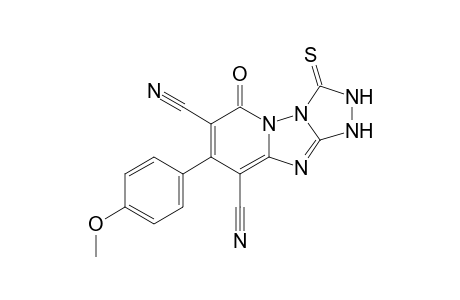 8-(4-Methoxyphenyl)-6-oxo-3-thioxo-1,2,3,6-tetrahydro[1,2,4]triazolo[4',3':2,3][1,2,4]triazolo[1,5-a]pyridine-7,9-dicarbonitrile