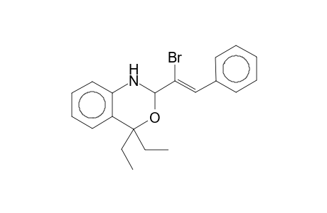 2-[(Z)-1-bromanyl-2-phenyl-ethenyl]-4,4-diethyl-1,2-dihydro-3,1-benzoxazine