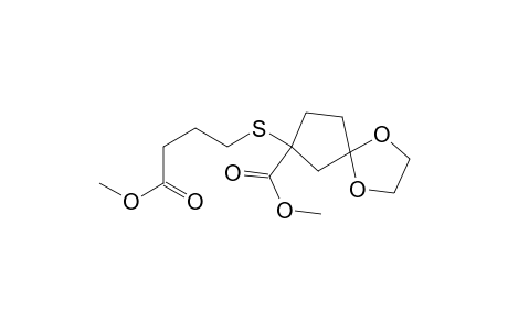 1,4-Dioxaspiro[4.4]nonane-7-carboxylic acid, 7-[(4-methoxy-4-oxobutyl)thio]-, methyl ester, (.+-.)-