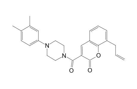 3-[4-(3,4-dimethylphenyl)piperazin-1-yl]carbonyl-8-prop-2-enyl-chromen-2-one