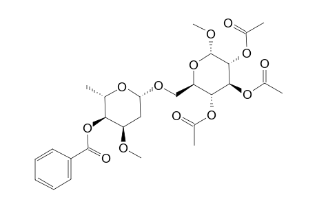 METHYL-4-O-BENZOYL-2,6-DIDEOXY-3-O-METHYL-BETA-L-RIBO-HEXOPYRANOSYL-(1->6)-2,3,4-TRI-O-ACETYL-ALPHA-D-GLUCOPYRANOSIDE