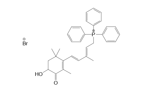 Phosphonium, [5-(4-hydroxy-2,6,6-trimethyl-3-oxo-1-cyclohexen-1-yl)-3-methyl-2,4-pentadienyl]triphenyl-, bromide, (E,E)-(+/-)-