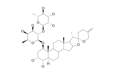 5-ALPHA-SPIROST-25(27)-ENE-1-BETA,3-ALPHA,4-ALPHA-TRIOL-1-O-[O-ALPHA-L-RHAMNOPYRANOSYL-(1->2)-O-BETA-D-FUCOPYRANOSIDE];1-BETA,4-ALPHA-HYDROXY-CRA