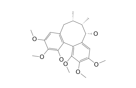 BINANKADSURIN_B;(7-R,8-R,9-R,S-BIAR)-6,7,8,9-TETRAHYDRO-2,3,12,13,14-PENTAMETHOXY-7,8-DIMETHYL-1-DIBENZO-[A.C]-CYClOOCTENOL
