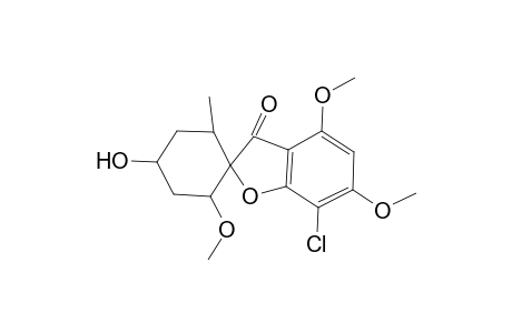 Spiro[benzofuran-2(3H),1'-cyclohexan]-3-one, 7-chloro-4'-hydroxy-2',4,6-trimethoxy-6'-methyl-