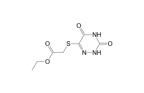 ethyl [(3,5-dioxo-2,3,4,5-tetrahydro-1,2,4-triazin-6-yl)sulfanyl]acetate