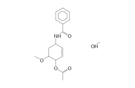 CYCLOHEXENE, 6C-BENZAMIDO-3R-ACETOXY-4C,5C-DIMETHOXY-