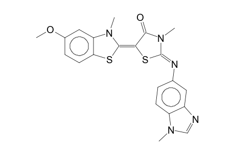 5-(5-Methoxy-3-methyl-2-benzothiazolinylidene)-3-methyl-2-(1-methyl-1H-benzimidazol-5-ylimino)-4-thiazolidinone
