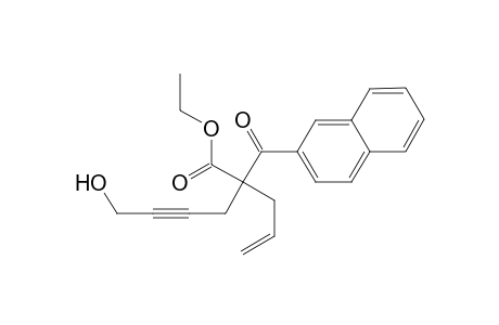 Ethyl 2-(2-naphthoyl)-2-allyl-6-hydroxyhex-4-ynoate
