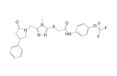 Acetamide, 2-[[4-methyl-5-[(2-oxo-4-phenyl-1-pyrrolidinyl)methyl]-4H-1,2,4-triazol-3-yl]thio]-N-[4-(trifluoromethoxy)phenyl]-