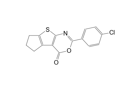 4H,5H-cyclopenta[4,5]thieno[2,3-d][1,3]oxazin-4-one, 2-(4-chlorophenyl)-6,7-dihydro-