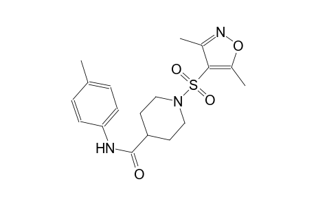 1-[(3,5-dimethyl-4-isoxazolyl)sulfonyl]-N-(4-methylphenyl)-4-piperidinecarboxamide