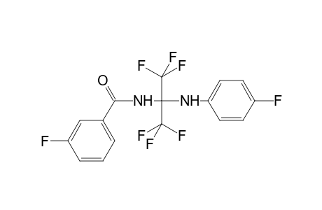 3-Fluoro-N-{1,1,1,3,3,3-hexafluoro-2-[(4-fluorophenyl)amino]propan-2-yl}benzamide