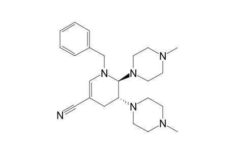 trans-1-Benzyl-2,3-di(4-methyl-1-piperiazinyl)-1,2,3,4-tetrahydropyridine-5-carbonitrile