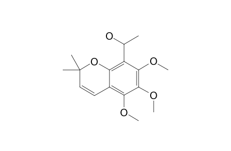 8-(1-HYDROXYETHYL)-5,6,7-TRIMETHOXY-2,2-DIMETHYL-2H-1-BENZOPYRAN