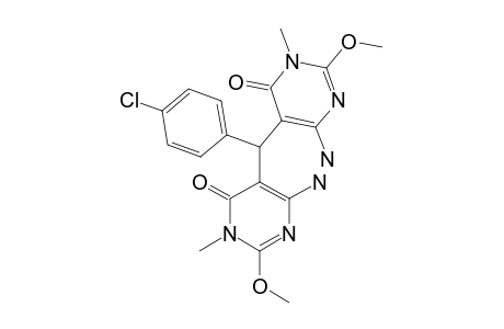BIS-(6-AMINO-2-METHOXY-3-METHYL-4-OXOPYRIMIDIN-5-YL)-4-CHLOROPHENYL-METHANE