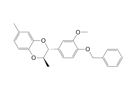 1,4-Benzodioxin, 2,3-dihydro-3-[3-methoxy-4-(phenylmethoxy)phenyl]-2,6-dimethyl-, trans-