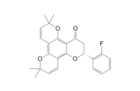 2-(2-FLUOROPHENYL)-6,6,10,10-TETRAMETHYL-2,3-DIHYDRO-6H,10H-DIPYRANO-[2,3-F;2',3'-H]-CHROMEN-4-ONE