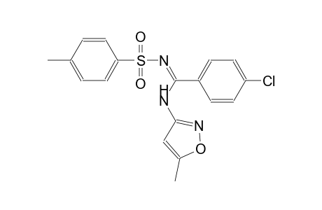 N-{(Z)-(4-chlorophenyl)[(5-methyl-3-isoxazolyl)amino]methylidene}-4-methylbenzenesulfonamide