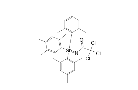 [(TRICHLOROACETYL)-IMINO]-TRIS-(2,4,6-TRIMETHYLPHENYL)-LAMBDA(5)-STIBANE