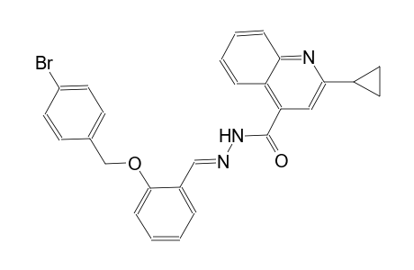 N'-((E)-{2-[(4-bromobenzyl)oxy]phenyl}methylidene)-2-cyclopropyl-4-quinolinecarbohydrazide