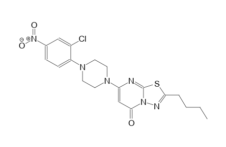2-butyl-7-[4-(2-chloro-4-nitrophenyl)-1-piperazinyl]-5H-[1,3,4]thiadiazolo[3,2-a]pyrimidin-5-one