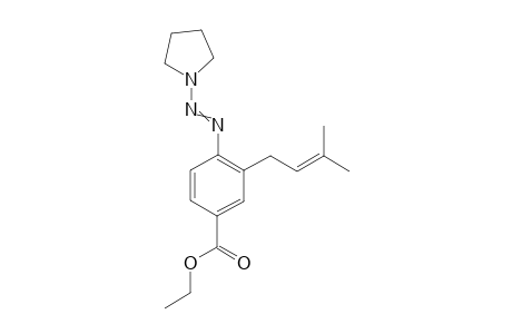 Ethyl 3-(3-methylbut-2-enyl)-4-(pyrrolidin-1-yldiazenyl)benzoate