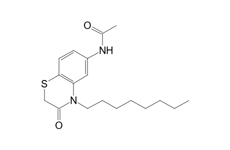 6-Acetylamino-4-octyl-2H-1,4-benzothiazin-3-one