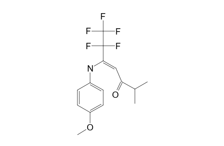 (Z)-6,6,7,7,7-PENTAFLUORO-5-(4-METHOXYANILINO)-2-METHYL-4-HEPTEN-3-ONE;MAJOR-ENAMINO-TAUTOMER