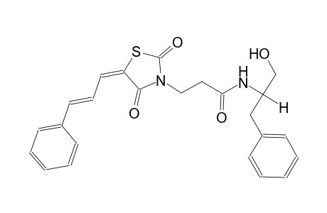 3-thiazolidinepropanamide, N-[(1R)-2-hydroxy-1-(phenylmethyl)ethyl]-2,4-dioxo-5-[(2E)-3-phenyl-2-propenylidene]-, (5E)-