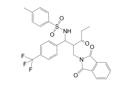 N-(2-((1,3-dioxoisoindolin-2-yl)methyl)-3-oxo-1-(4-(trifluoromethyl)phenyl)pentyl)-4-methylbenzenesulfonamide