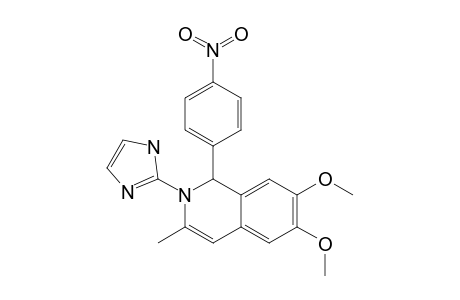 6,7-DIMETHOXY-3-METHYL-1-(4-NITROPHENYL)-2-(IMIDAZOL-2-YL)-1,2-DIHYDROISOQUINOLINE