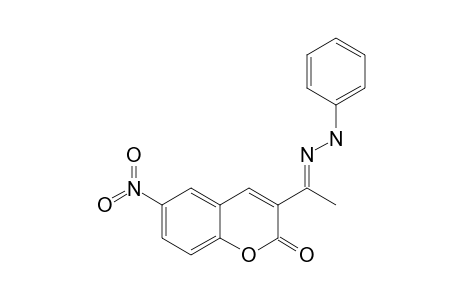 6-NITRO-3-[1-(PHENYLHYDRAZONO)-ETHYL]-CHROMEN-2-ONE