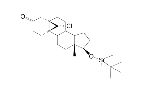 17B-TERT-BUTYLDIMETHYLSILOXY-19(R)-CHLORO-5B,19-CYCLOANDROSTAN-3-ONE