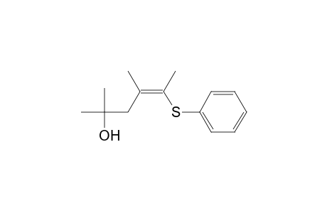2,4-Dimethyl-5-phenylthiohex-4-en-2-ol