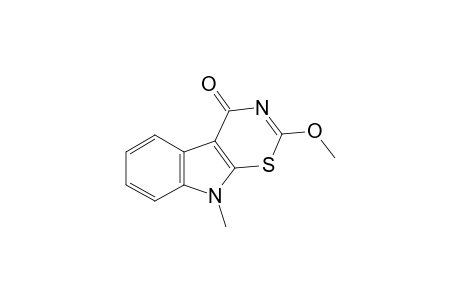 9-Methylcyclobrassinon (2-methoxy-9-methyl-1,3-thiazino[6,5-b]indol-4-one)