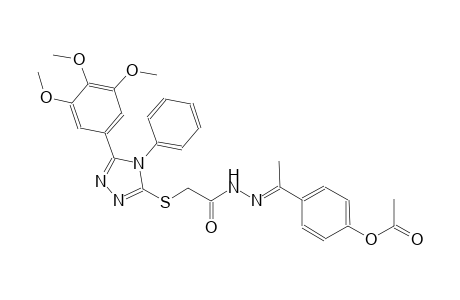 4-[(1E)-N-({[4-phenyl-5-(3,4,5-trimethoxyphenyl)-4H-1,2,4-triazol-3-yl]sulfanyl}acetyl)ethanehydrazonoyl]phenyl acetate