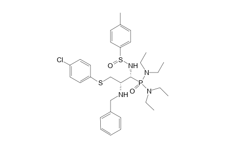 2-(N-Benzylamino)-1-[N-(p-tolylsulfinyl)amino]-1-(N',N'-bis(diethyl)phosphoramido)-3-(4-chlorophenylthio)propane