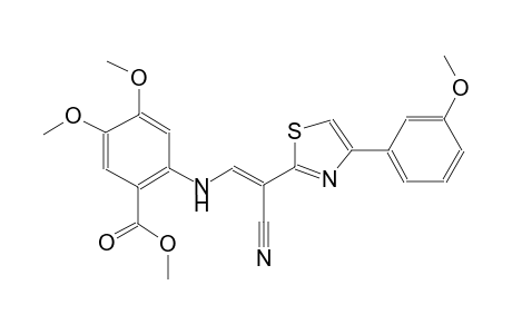 methyl 2-({(E)-2-cyano-2-[4-(3-methoxyphenyl)-1,3-thiazol-2-yl]ethenyl}amino)-4,5-dimethoxybenzoate