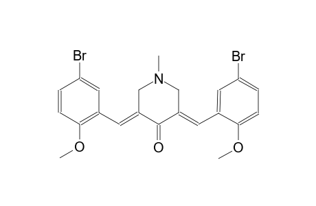 (3E,5E)-3,5-bis(5-bromo-2-methoxybenzylidene)-1-methyl-4-piperidinone