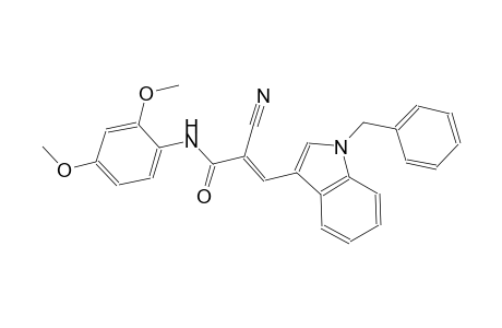 (2E)-3-(1-benzyl-1H-indol-3-yl)-2-cyano-N-(2,4-dimethoxyphenyl)-2-propenamide