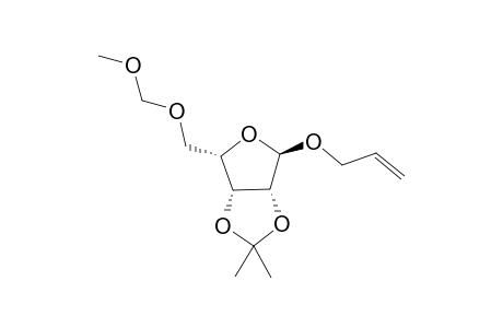 Allyl 2,3-isopropylidene-5-O-methoxymethyl-.alpha.,L-lyxofuranoside