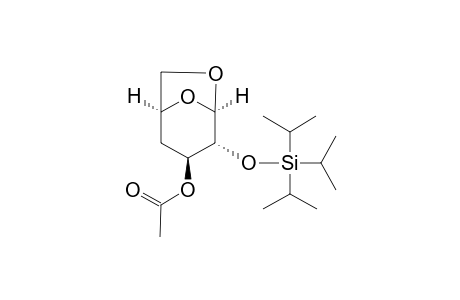 3-{O-Acetyl]-1,6-anhydro-4-deoxy-2-[O-(triisopropylsilyl)]-.beta.-D-xylo-hexopyranose